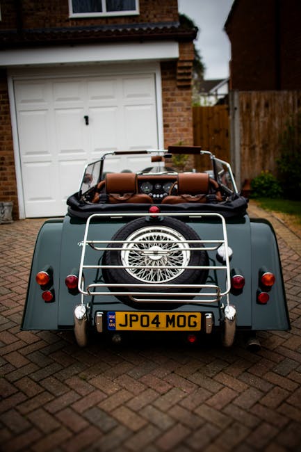 Vintage green car