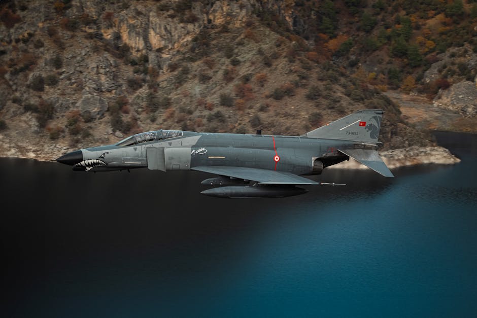 Military jet in flight